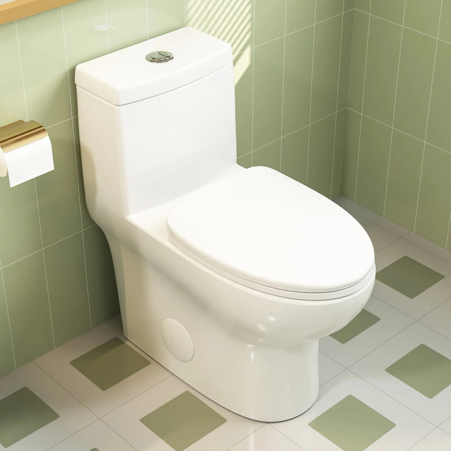 Modern Comfort One-Piece Toilet with Soft-Close Seat – Dual Flush, Ergonomic Design