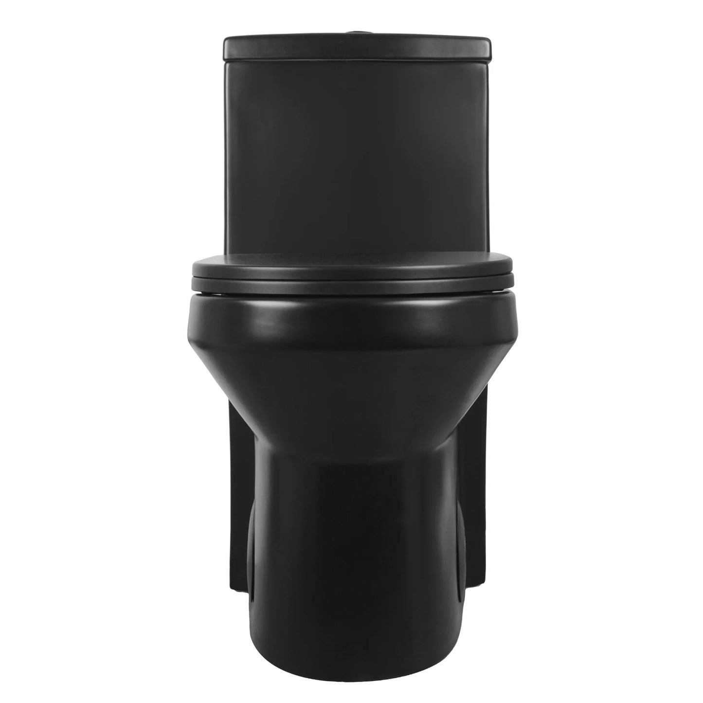 Compact One-Piece Round Toilet with High-Efficiency Flush – Space-Saving Floor Mounted Toilet (Seat Included)