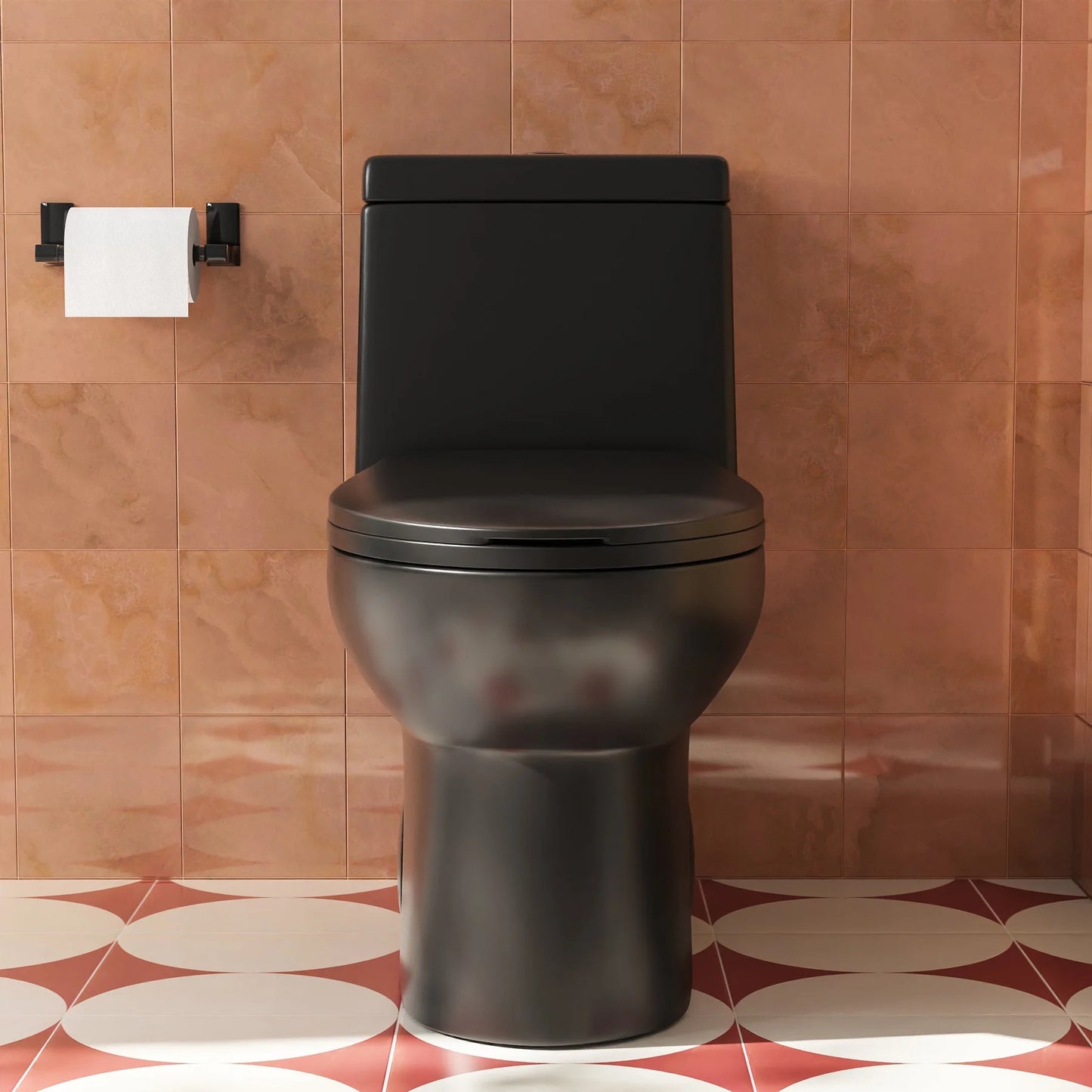 Classic One-Piece Toilet with Soft-Close Seat – High-Efficiency Dual Flush, Comfortable Standard Height