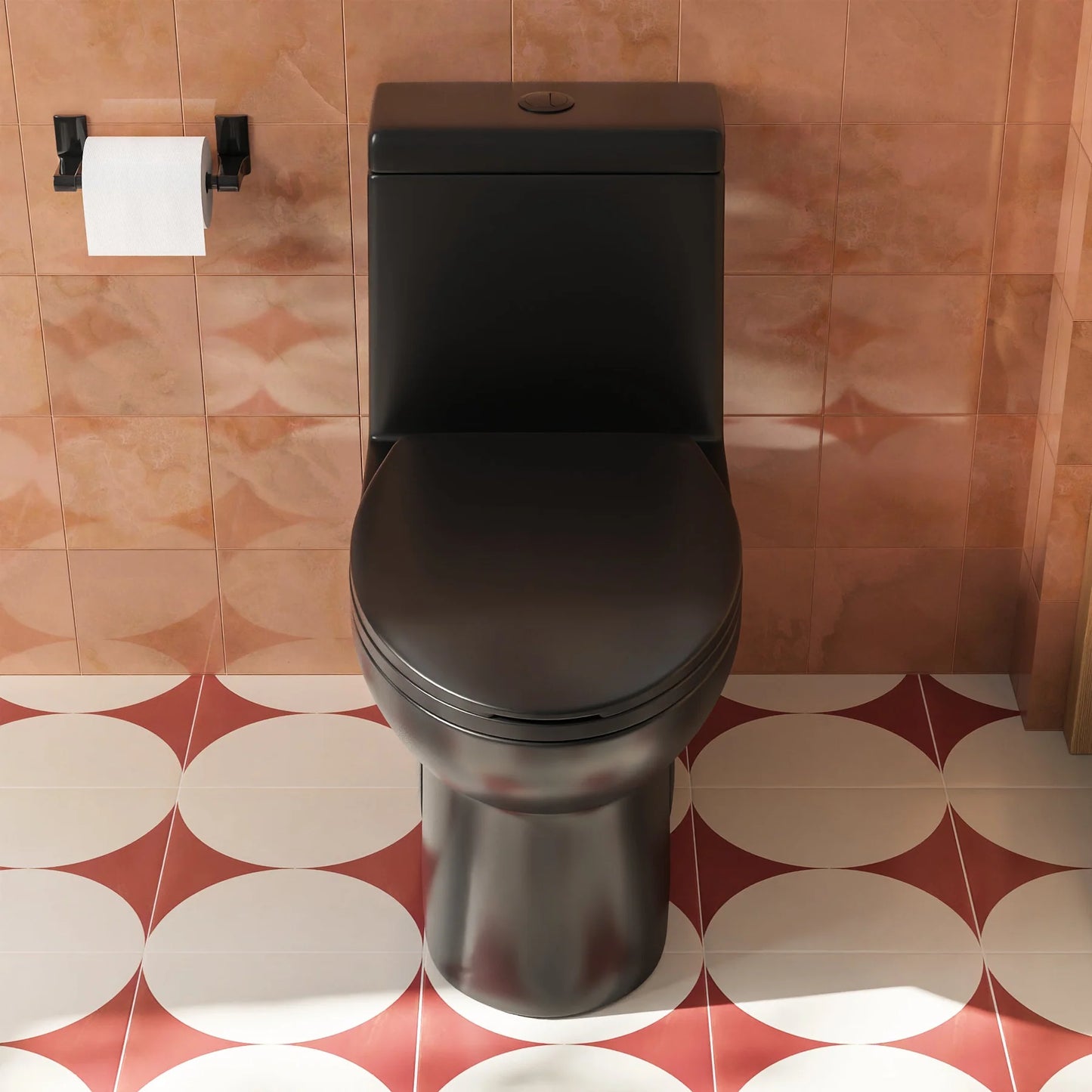Classic One-Piece Toilet with Soft-Close Seat – High-Efficiency Dual Flush, Comfortable Standard Height