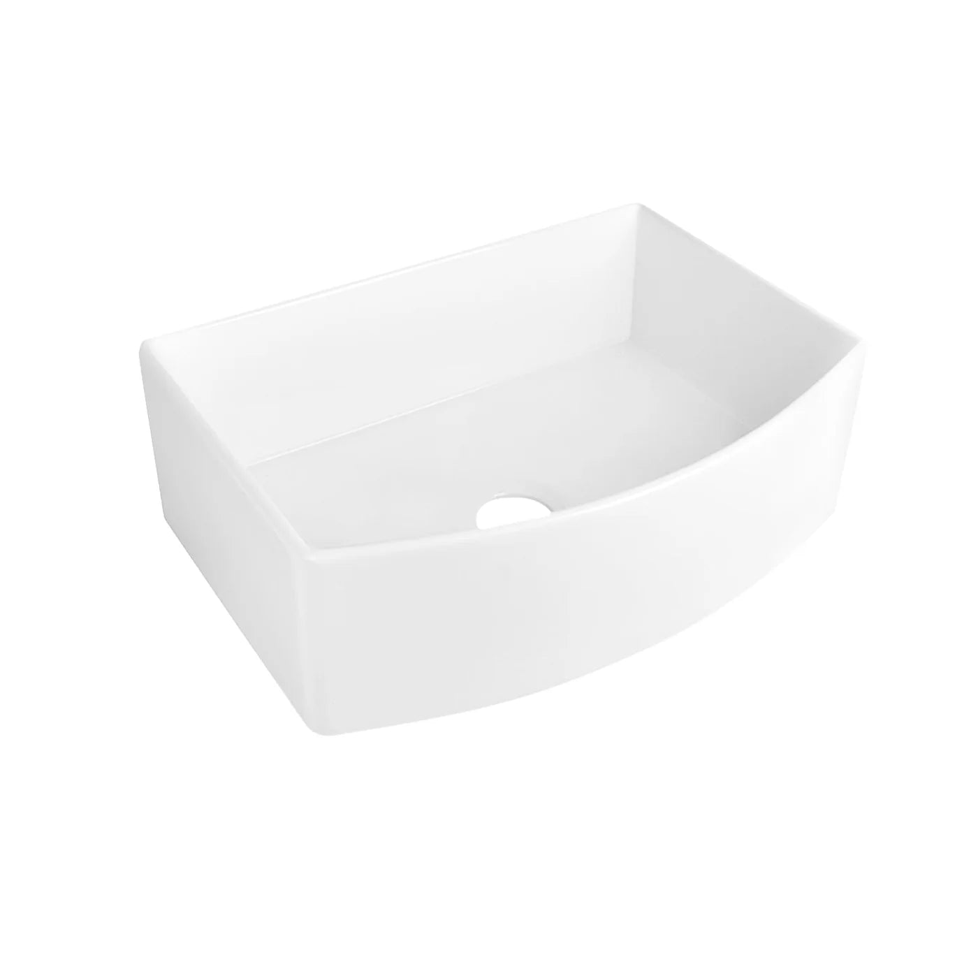 Farmhouse Apron Front Kitchen Sink – Deep Single Bowl White Ceramic Sink