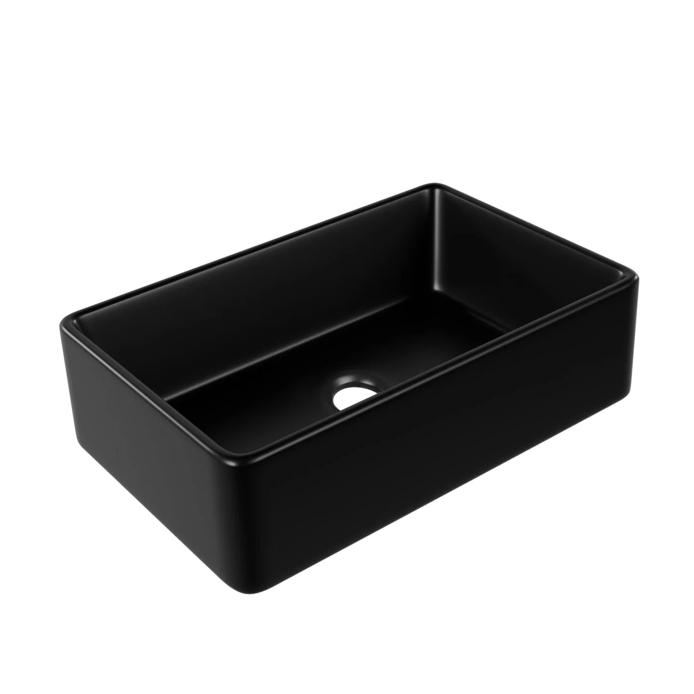 Farmhouse Apron Front Kitchen Sink – Large Single Bowl Fireclay Sink with Bottom Grid & Strainer