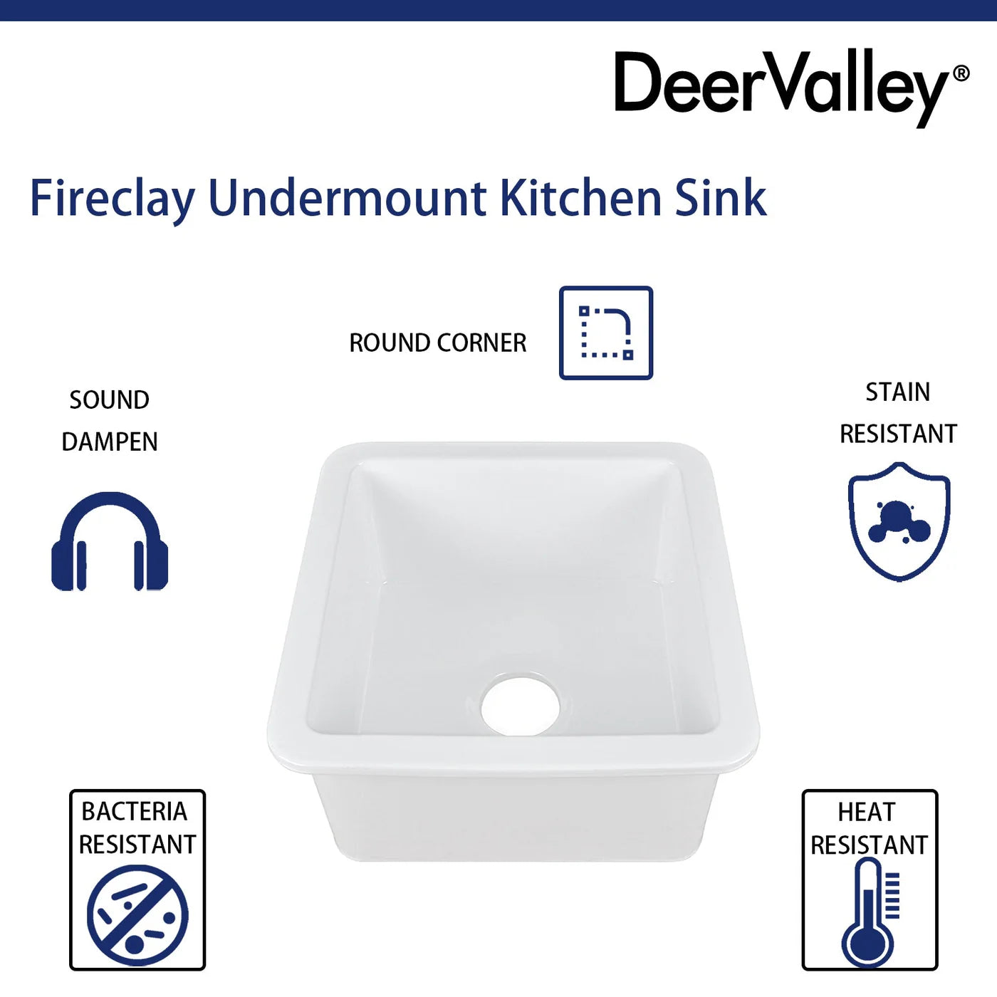Deep Square Undermount Bathroom Sink – White Ceramic Basin with Modern Clean Lines