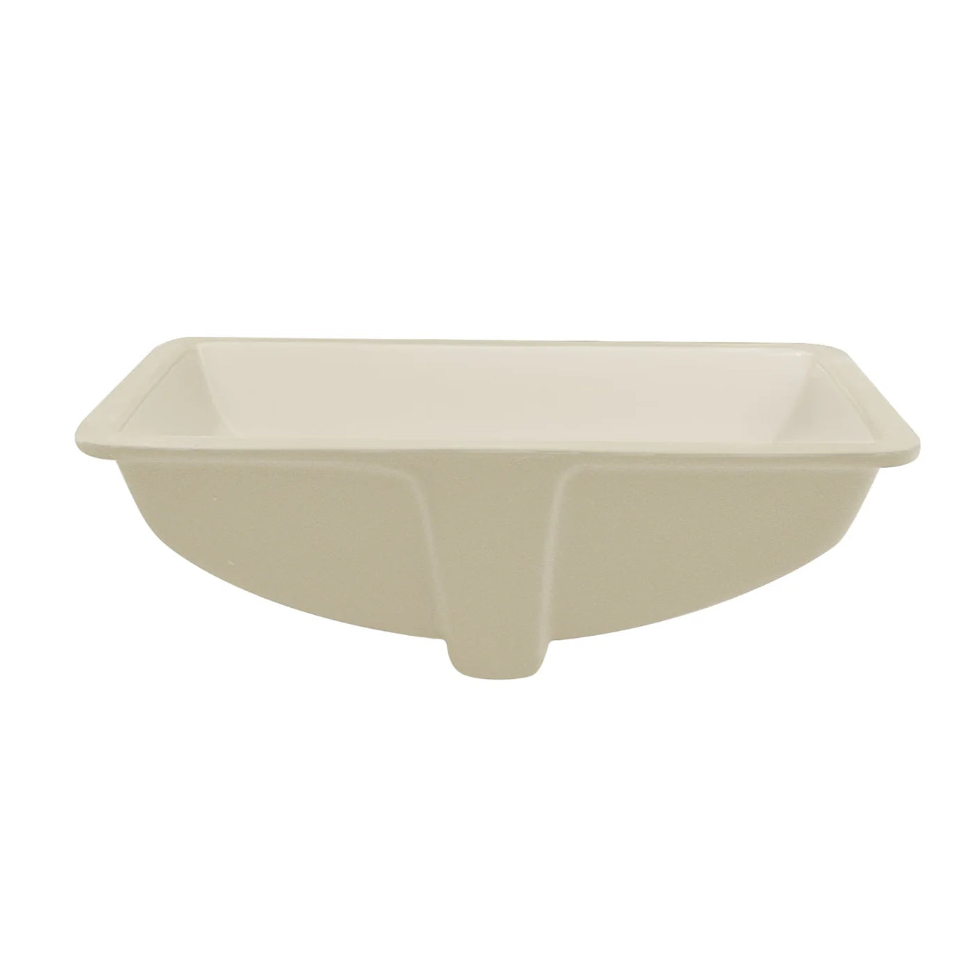 Modern Rectangular Undermount Bathroom Sink – White Ceramic Basin with Overflow