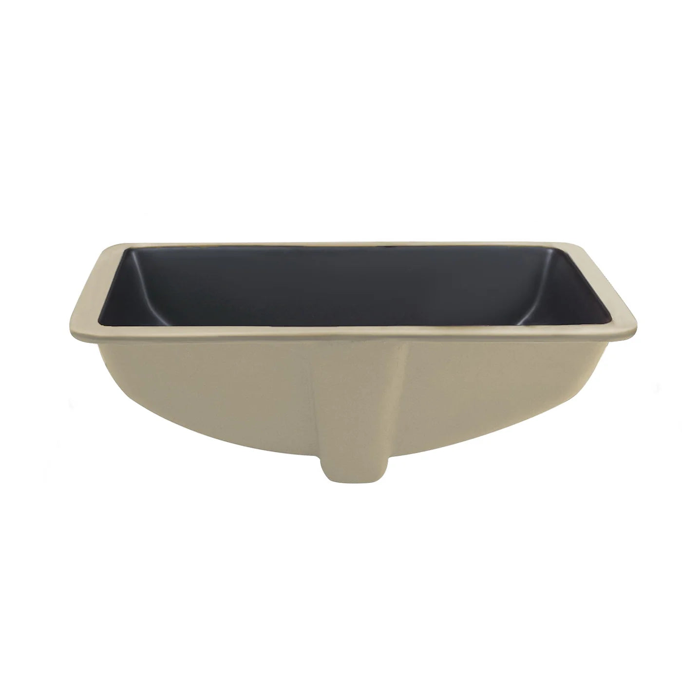 Modern Rectangular Undermount Bathroom Sink – White Ceramic Basin with Overflow