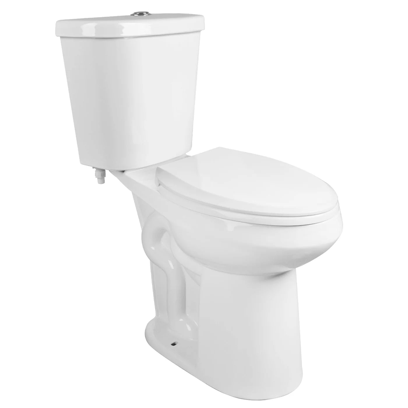 Compact Two-Piece Round Toilet – Space-Saving Bathroom Toilet with Efficient Flush