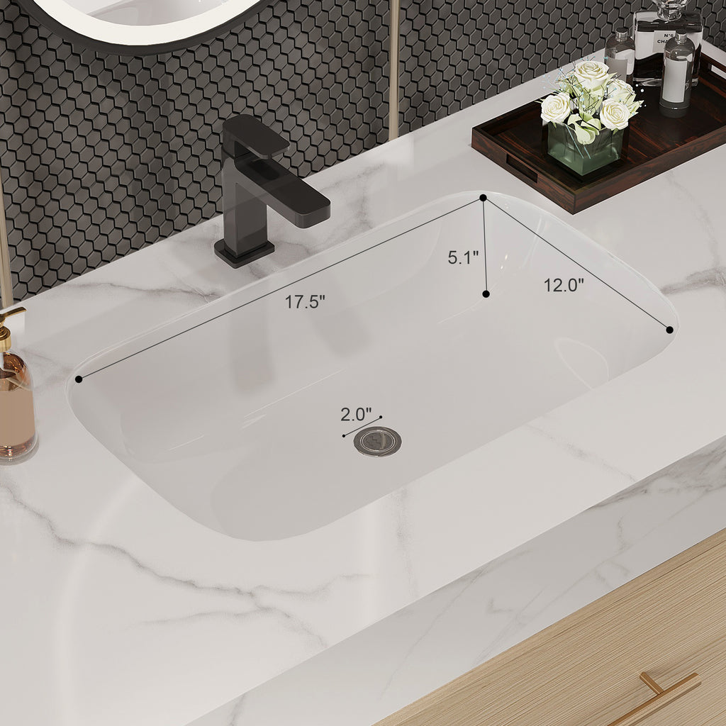39.4" Floating Bathroom Vanity with Ceramic Sink, Wall Mounted Vanity with 2 Drawers
