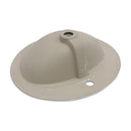 21.8 Inch Drop In Bathroom Sink White Porcelain 21.8x19.5inch Ceramic Vitreous Above Counter Vanity Lavatory Sink