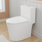 0.8/1.28 GPF Siphonic Dual‑Flush One‑Piece Toilet, 17" ADA Comfort Height, Top‑Button, 12" Rough‑In, Soft‑Closing Seat & Lid, 1000‑Gram MaP Score, Gloss White GW‑008 Gloss White SKU W3192P479218 product image 1