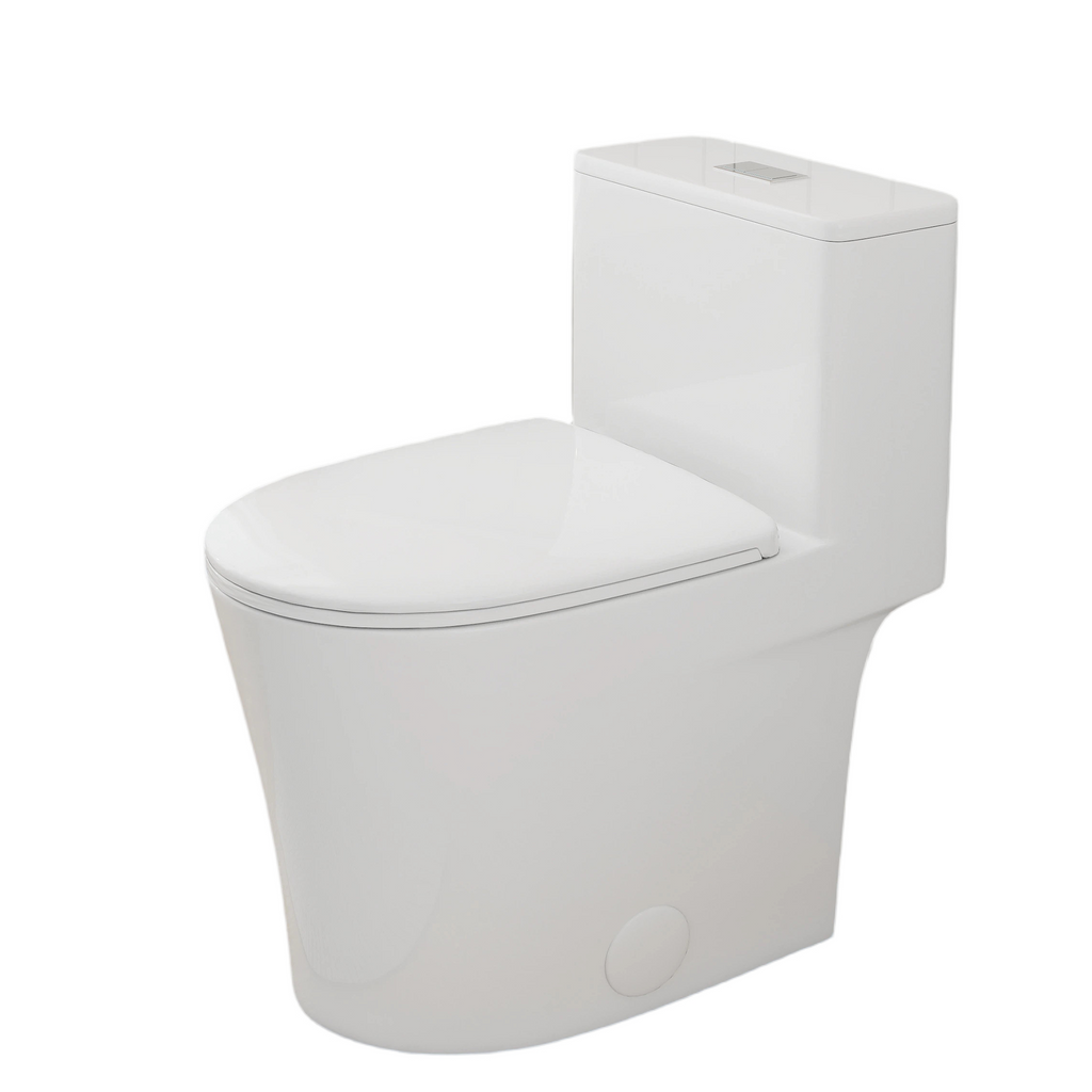 0.8/1.28 GPF Siphonic Dual‑Flush One‑Piece Toilet, 17" ADA Comfort Height, Top‑Button, 12" Rough‑In, Soft‑Closing Seat & Lid, 1000‑Gram MaP Score, Gloss White GW‑008 Gloss White SKU W3192P479218 product image 12