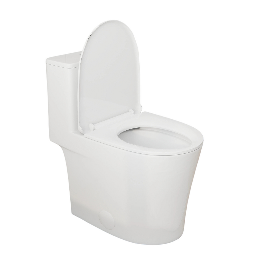 0.8/1.28 GPF Siphonic Dual‑Flush One‑Piece Toilet, 17" ADA Comfort Height, Top‑Button, 12" Rough‑In, Soft‑Closing Seat & Lid, 1000‑Gram MaP Score, Gloss White GW‑008 Gloss White SKU W3192P479218 product image 4