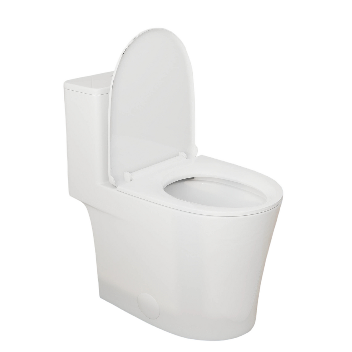 0.8/1.28 GPF Siphonic Dual‑Flush One‑Piece Toilet, 17" ADA Comfort Height, Top‑Button, 12" Rough‑In, Soft‑Closing Seat & Lid, 1000‑Gram MaP Score, Gloss White GW‑008 Gloss White SKU W3192P479218 product image 4