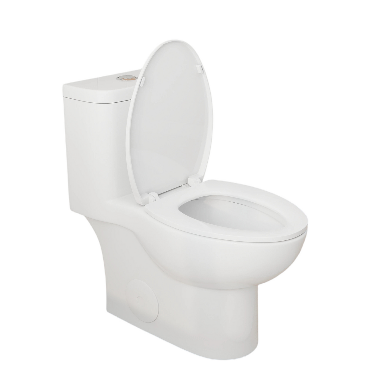 0.8/1.28 GPF Siphonic Dual‑Flush One‑Piece Toilet, 17" ADA Comfort Height, Elongated Rimmed Bowl, Top‑Button, 12" Rough‑In, Soft‑Closing Seat & Lid, 1000g MaP Score, Gloss White 2GW-006 Gloss White SKU W3192P412959 product image 11