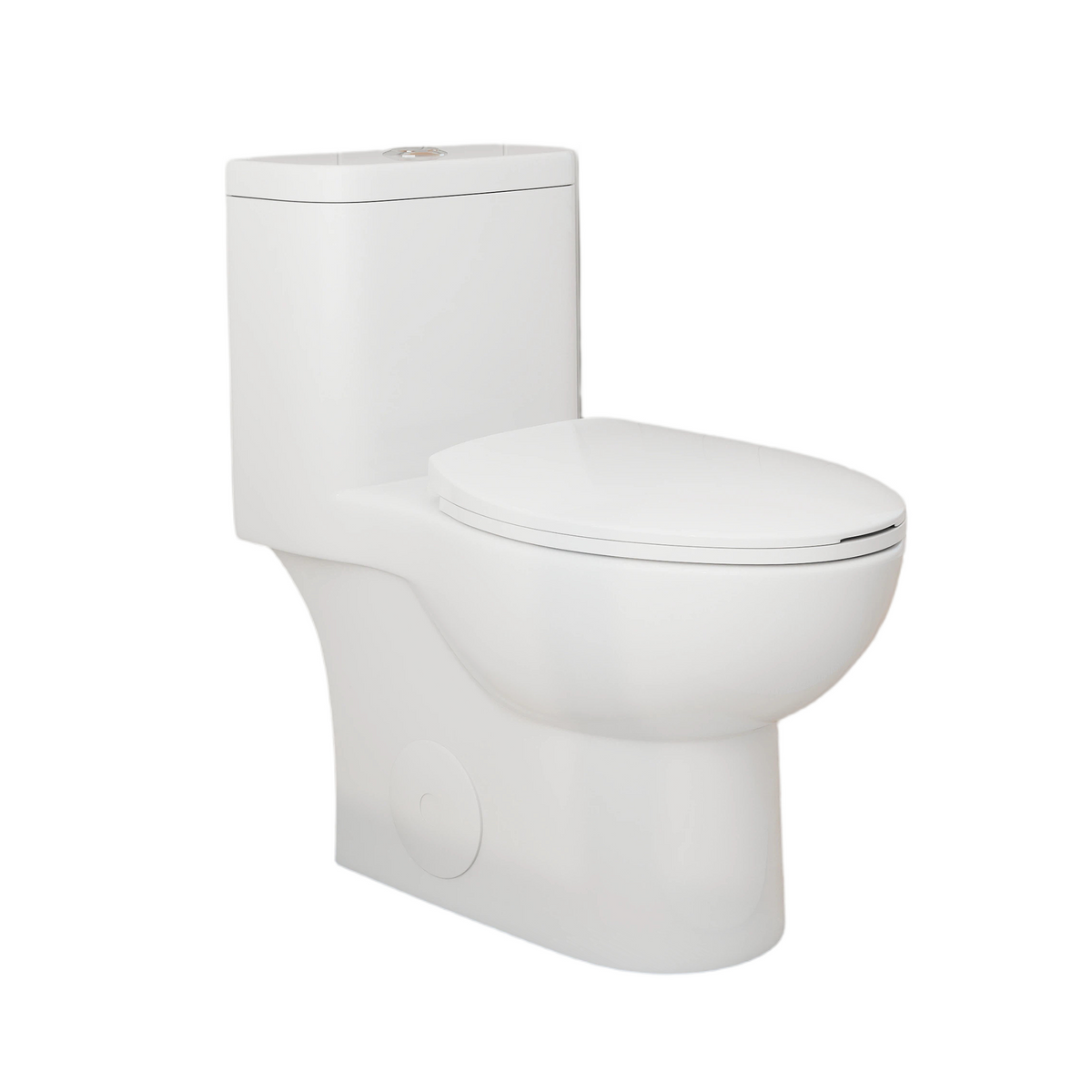 0.8/1.28 GPF Siphonic Dual‑Flush One‑Piece Toilet, 17" ADA Comfort Height, Elongated Rimmed Bowl, Top‑Button, 12" Rough‑In, Soft‑Closing Seat & Lid, 1000g MaP Score, Gloss White 2GW-006 Gloss White SKU W3192P412959 product image 12