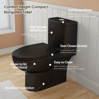 0.8/1.28 GPF Siphonic Dual‑Flush One‑Piece Toilet, 17" ADA Comfort Height, Elongated Rimmed Bowl, Top‑Button, 12" Rough‑In, Soft‑Closing Seat & Lid, 1000g MaP Score, Matt Black 2MB‑006 Matte Black SKU W3192P412956 product image 2