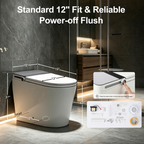 Household luxury no water pressure limit all-in-one intelligent toilet high-speed drying fully automatic flap sterilization splash-proof foam shield toilet White SKU W5935P512795 product image 12