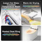 Household luxury no water pressure limit all-in-one intelligent toilet high-speed drying fully automatic flap sterilization splash-proof foam shield toilet White SKU W5935P512795 product image 3