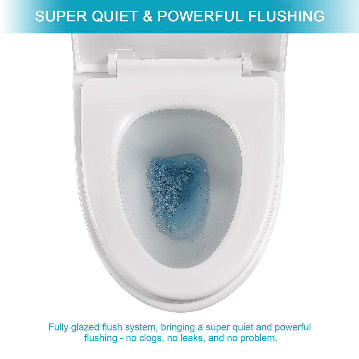 Ceramic One Piece Toilet,Dual Flush with Soft Clsoing Seat White SKU W124377192 product image 6