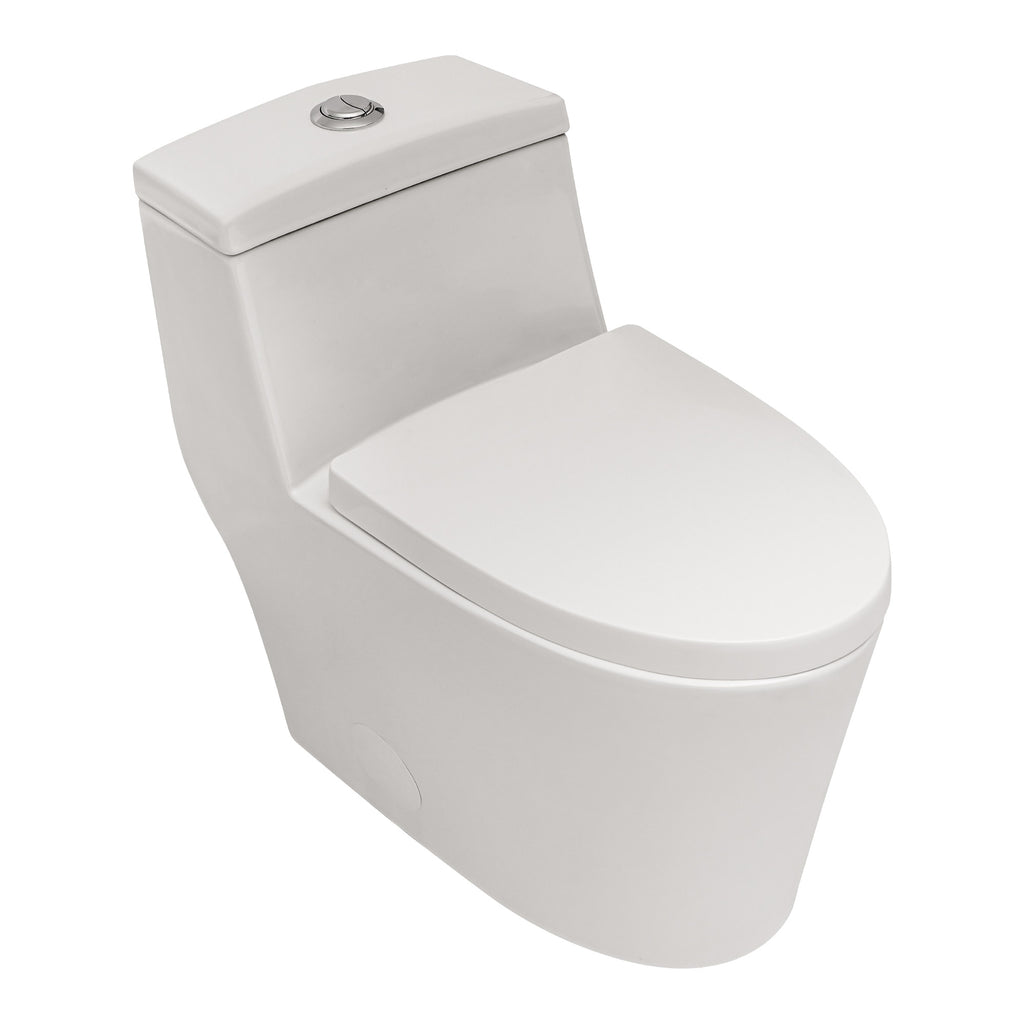Ceramic One Piece Toilet,Dual Flush with Soft Clsoing Seat White SKU W124377192 product image 8