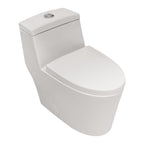 Ceramic One Piece Toilet,Dual Flush with Soft Clsoing Seat White SKU W124377192 product image 8