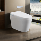 Tankless Smart Toilet With Bidet Built In, One-piece Bidet Toilet Seat, Auto Flush, Auto Open/Close,Heated Seat, Warm Water and Dry, Adjustable Temp,Remote Control Side Know White SKU W3598P339250 product image 1