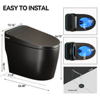Unique Smart Toile, One Piece Toilet with Bidet Built In,Intelligent Toilet Auto Open/Close Seat. Bidet toilet with Dryer and Warm Water.BLACK Black SKU W3133P476381 product image 14