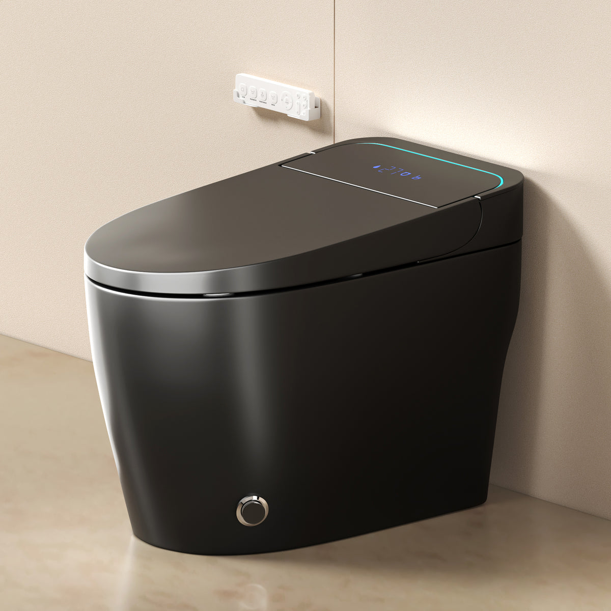 Unique Smart Toile, One Piece Toilet with Bidet Built In,Intelligent Toilet Auto Open/Close Seat. Bidet toilet with Dryer and Warm Water.BLACK Black SKU W3133P476381 product image 2