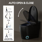 Unique Smart Toile, One Piece Toilet with Bidet Built In,Intelligent Toilet Auto Open/Close Seat. Bidet toilet with Dryer and Warm Water.BLACK Black SKU W3133P476381 product image 9