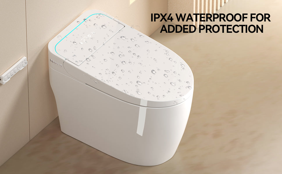Unique Smart Toile, One Piece Toilet with Bidet Built In,Intelligent Toilet Auto Open/Close Seat. Bidet toilet with Dryer and Warm Water.WHITE White SKU W3133P476384 product image 16