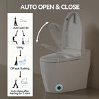 Unique Smart Toile, One Piece Toilet with Bidet Built In,Intelligent Toilet Auto Open/Close Seat. Bidet toilet with Dryer and Warm Water.WHITE White SKU W3133P476384 product image 8