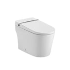 Smart Toilet Bidet Combo with Foot Sensor Open Cover/Seat, LED Display, Self-Cleaning Nozzle, Heated Seat, Night Light, Knob Control, Soft Close, Auto Flush, with Remote Control White SKU W1219P262970 product image 1