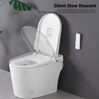 Smart Toilet Bidet Combo with Foot Sensor Open Cover/Seat, LED Display, Self-Cleaning Nozzle, Heated Seat, Night Light, Knob Control, Soft Close, Auto Flush, with Remote Control White SKU W1219P262970 product image 10
