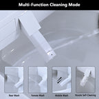 Smart Toilet Bidet Combo with Foot Sensor Open Cover/Seat, LED Display, Self-Cleaning Nozzle, Heated Seat, Night Light, Knob Control, Soft Close, Auto Flush, with Remote Control White SKU W1219P262970 product image 9