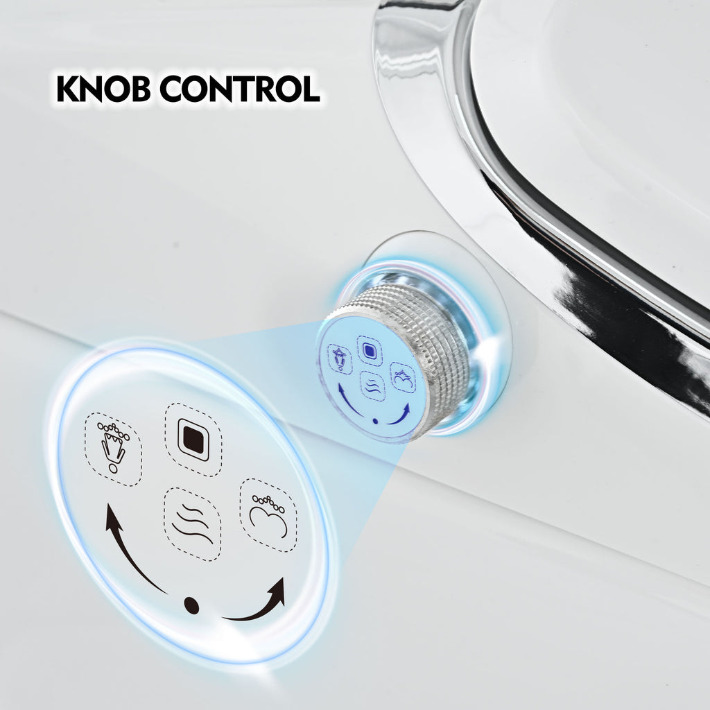 Luxury Smart Toilet with Dryer and warm water, Elongated Bidet Toilet with Heated Seat, with Remote Control, LED Night Light, Power Outage Flushing, Soft Close Cover,Whit White SKU WF314235AAA product image 6