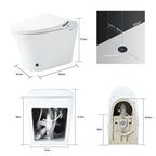 Luxury Smart Toilet with Dryer and warm water, Elongated Bidet Toilet with Heated Seat, with Remote Control, LED Night Light, Power Outage Flushing, Soft Close Cover,Whit White SKU WF314235AAA product image 8