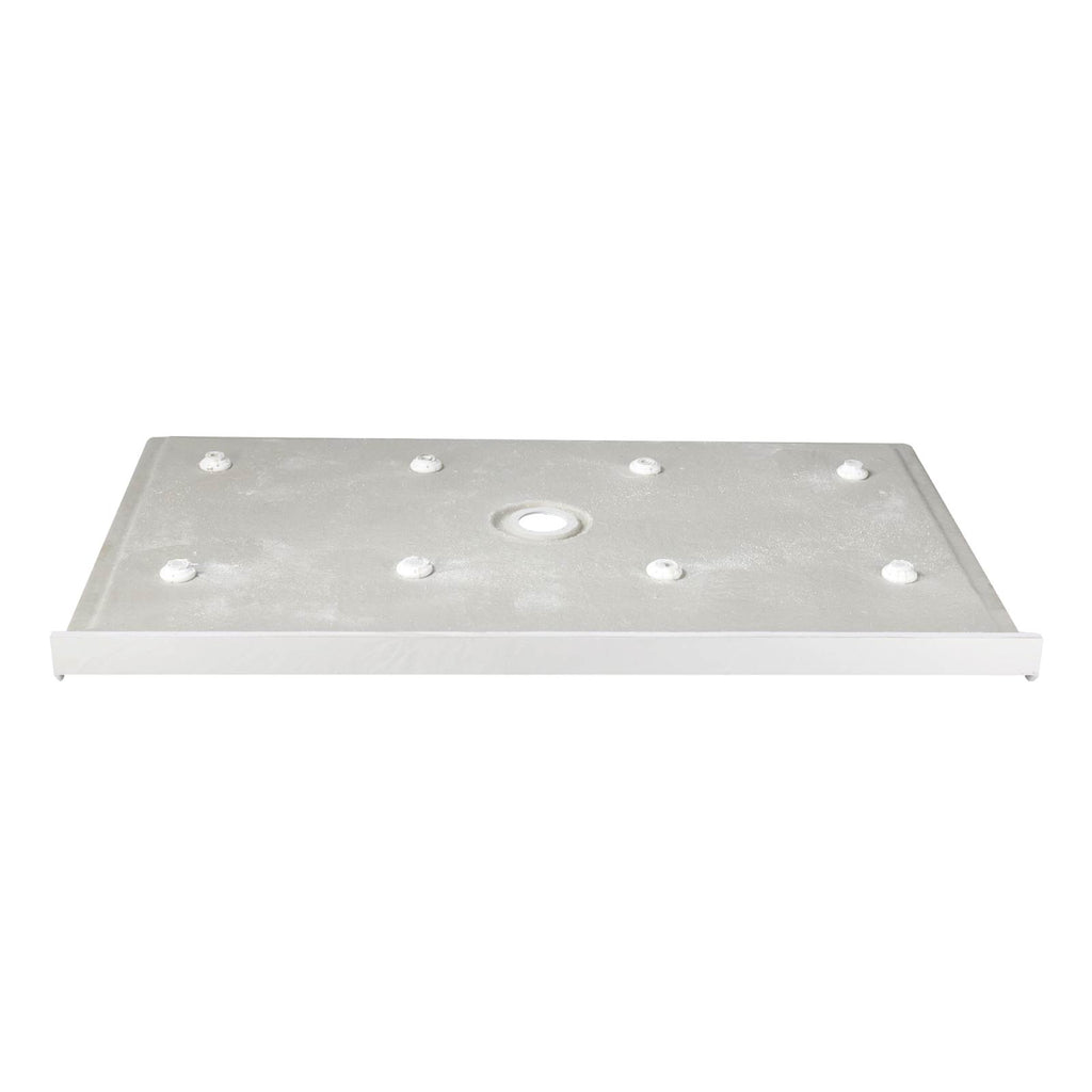 48" x 32" in Shower Base,resin and fiberglass,Center Drain Single-Threshold Shower Pan,White Vein White Marble SKU T6587P581021 product image 6