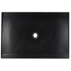 48" x 32" in Shower Base,resin and fiberglass,Center Drain Single-Threshold Shower Pan,Black Vein Black Marble-Look Sintered Stone SKU T6587P581079 product image 3