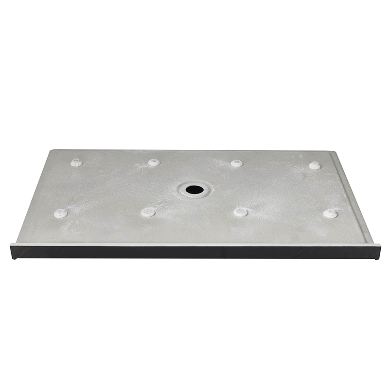 48" x 32" in Shower Base,resin and fiberglass,Center Drain Single-Threshold Shower Pan,Black Vein Black Marble-Look Sintered Stone SKU T6587P581079 product image 4