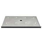 48" x 32" in Shower Base,resin and fiberglass,Center Drain Single-Threshold Shower Pan,Black Vein Black Marble-Look Sintered Stone SKU T6587P581079 product image 4
