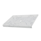48" x 32" in Shower Base,resin and fiberglass,Center Drain Single-Threshold Shower Pan,Jazz White Vein White+ Charcoal SKU T6587P581121 product image 6