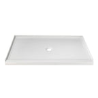 60" x 36" in Shower Base,resin and fiberglass,Center Drain Single-Threshold Shower Pan,White Vein White SKU T6587P580356 product image 5