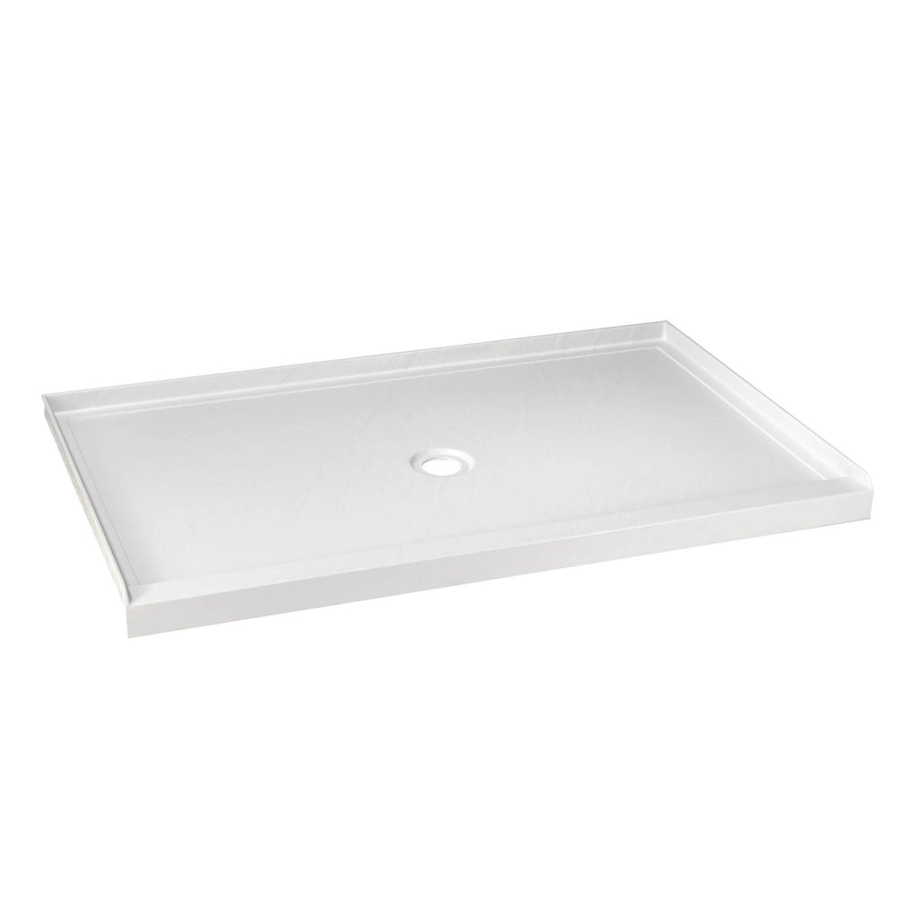 60" x 36" in Shower Base,resin and fiberglass,Center Drain Single-Threshold Shower Pan,White Vein White SKU T6587P580356 product image 6