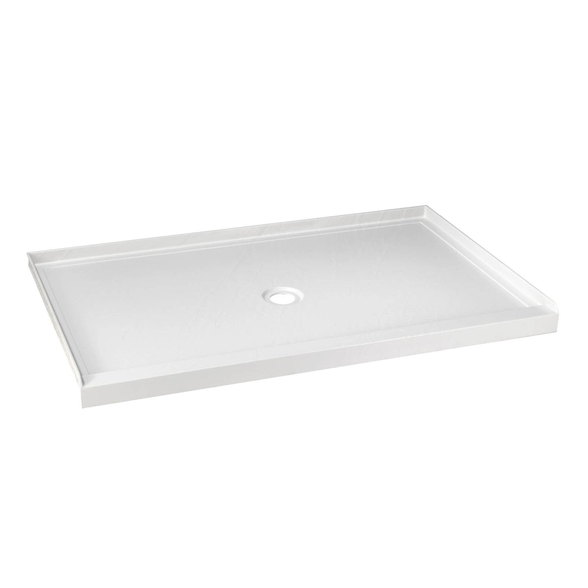 60" x 36" in Shower Base,resin and fiberglass,Center Drain Single-Threshold Shower Pan,White Vein White SKU T6587P580356 product image 6
