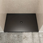48" x 32" in Shower Base,resin and fiberglass,Center Drain Single-Threshold Shower Pan,Glossy Black Black SKU T6587P581152 product image 1