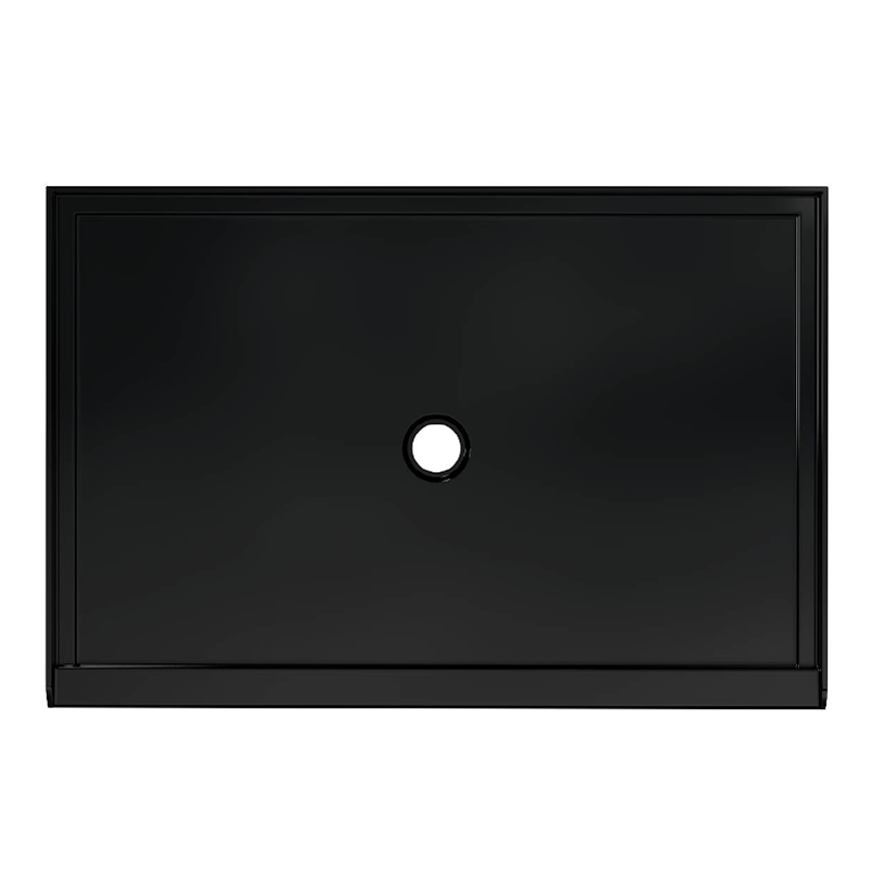 48" x 32" in Shower Base,resin and fiberglass,Center Drain Single-Threshold Shower Pan,Glossy Black Black SKU T6587P581152 product image 2