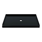 48" x 32" in Shower Base,resin and fiberglass,Center Drain Single-Threshold Shower Pan,Glossy Black Black SKU T6587P581152 product image 4
