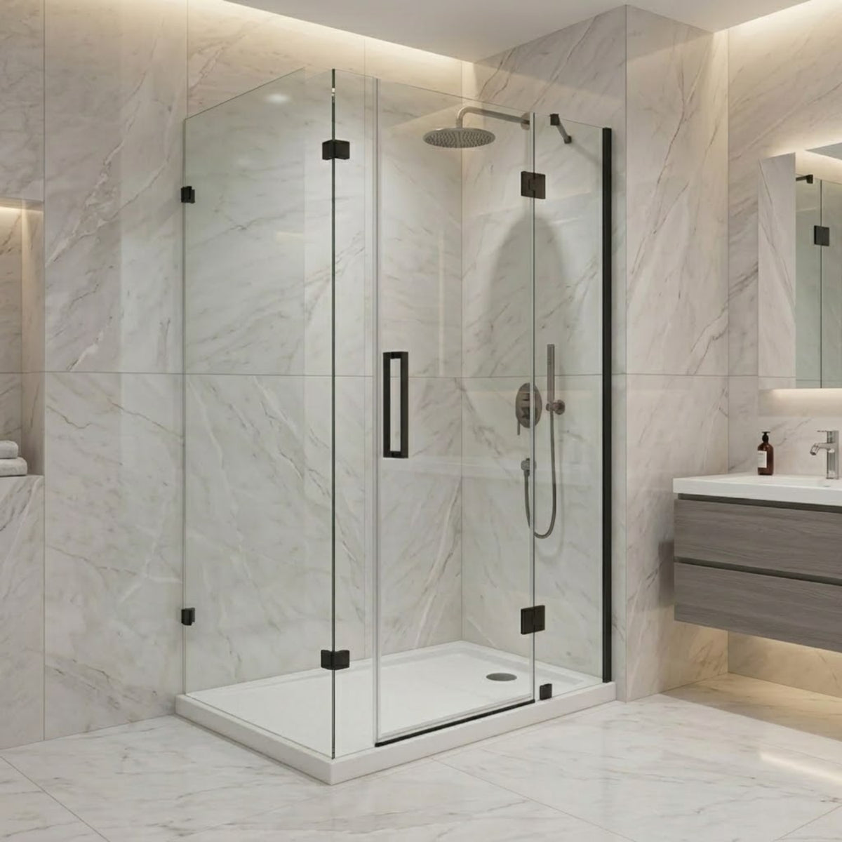 60" x 36" Rectangular Shower Base Pan, White Acrylic Single-Threshold Shower Tray with Right Drain, Non-Slip Surface Glossy White SKU T6632P588115 product image 4