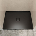48" x 36" in Shower Base,resin and fiberglass,Center Drain Single-Threshold Shower Pan,Glossy Black Black SKU T6587P581315 product image 1