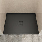 48" x 36" in Shower Base,resin and fiberglass,Center Drain Single-Threshold Shower Pan,Black Vein Black SKU T6587P581306 product image 1