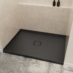 48" x 36" in Shower Base,resin and fiberglass,Center Drain Single-Threshold Shower Pan,Black Vein Black SKU T6587P581306 product image 2